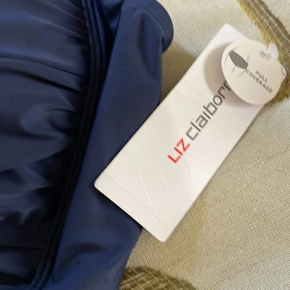 Liz Claiborne Swimsuit one piece American Blue size 12 or 14 NWT - Picture 2 of 7